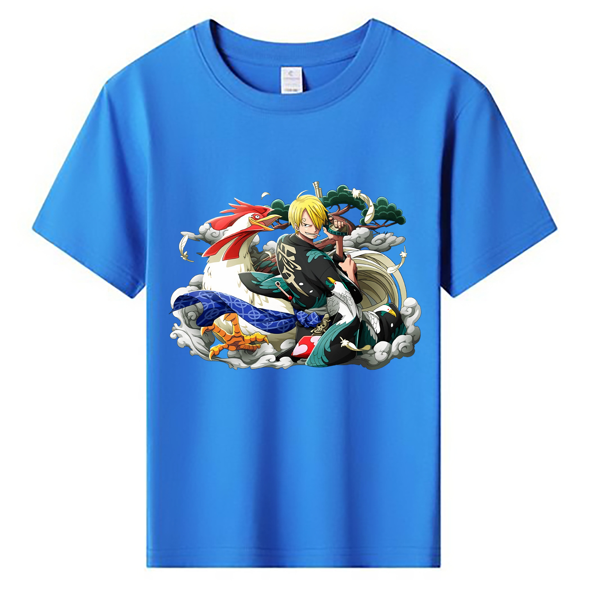 （画像用） ワンピース サンジ ONE PIECE Sanji 綿100％キッズTシャツ（フロントプリント）